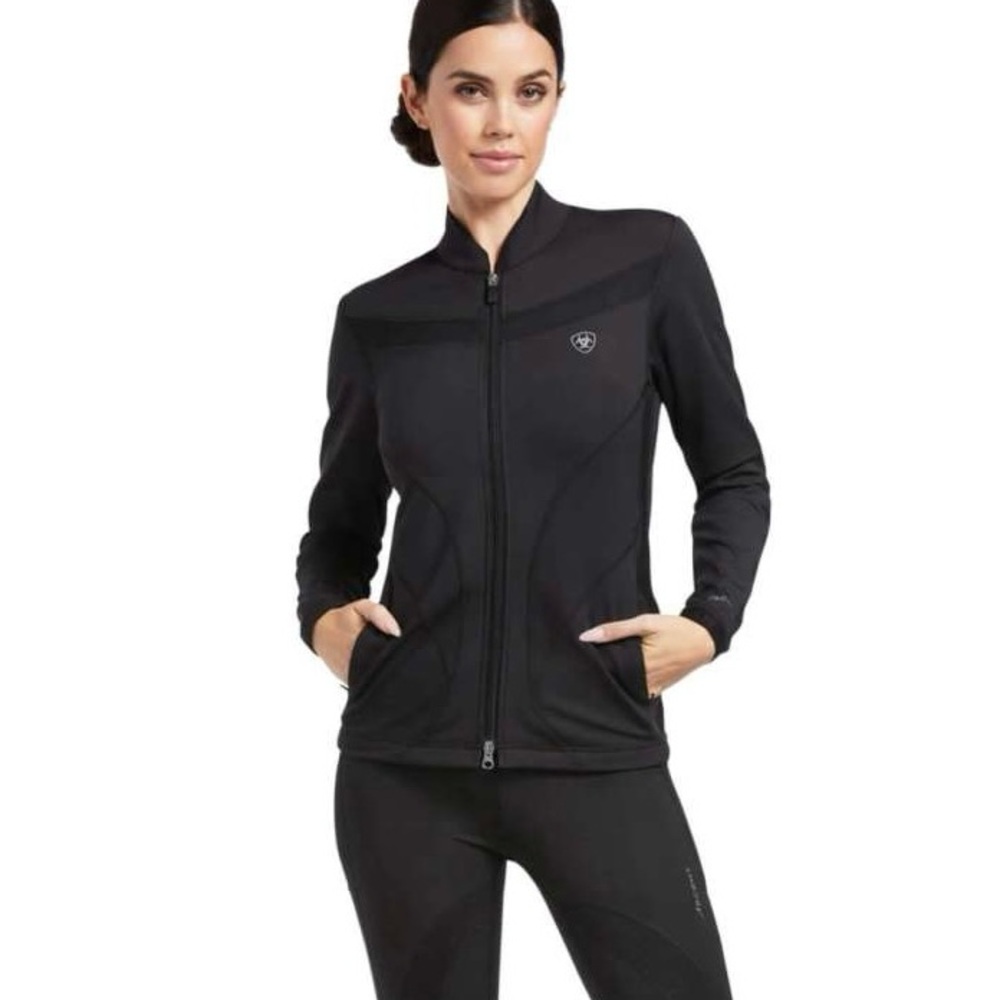 Ariat Women's Ascent Full Zip Black Equestrian Jacket - Picture 3 of 13